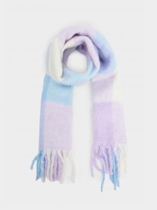 شال بافت زنانه آبی دفکتو