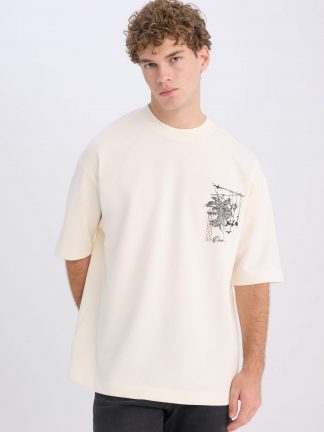 تی شرت مردانه بژ دفکتو