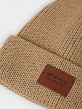 کلاه بافت مردانه بژ دفکتو