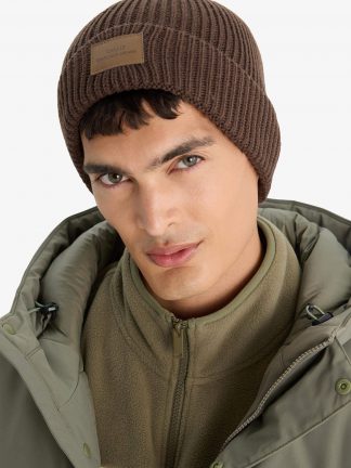 کلاه بافت مردانه قهوه ای دفکتو