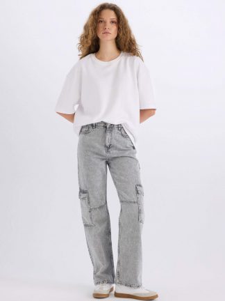 شلوار جین وایدلگ زنانه دفکتو