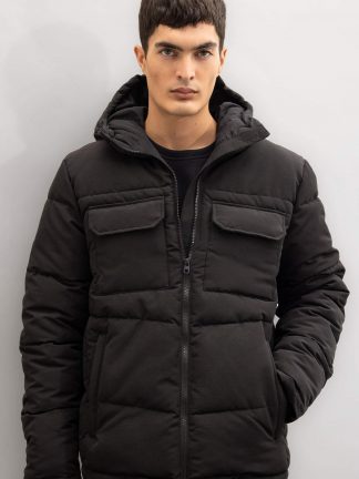 کاپشن مردانه مشکی دفکتو