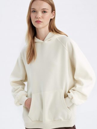 هودی زنانه بژ دفکتو