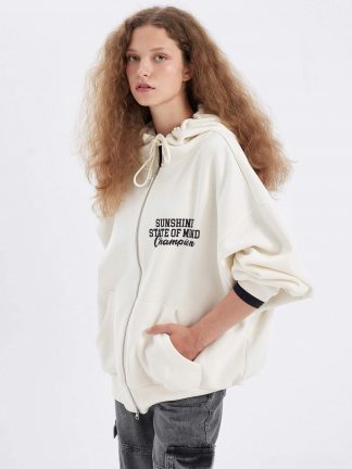 هودی زنانه سفید دفکتو