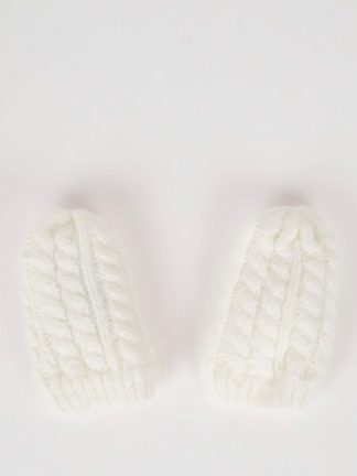 کلاه بافت نوزاد دختر سفید دفکتو