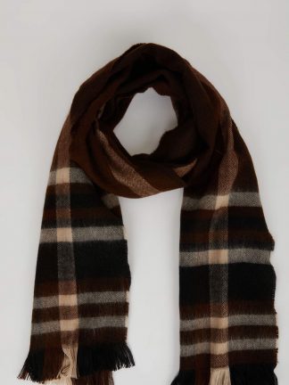 شال مردانه قهوه ای دفکتو