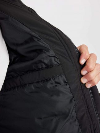 کاپشن مردانه مشکی دفکتو