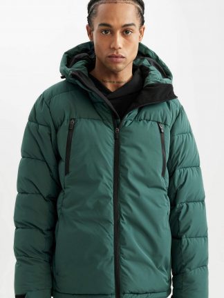 کاپشن مردانه سبز دفکتو