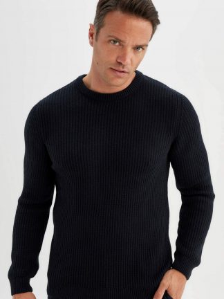 پلیور مردانه سرمه ای دفکتو