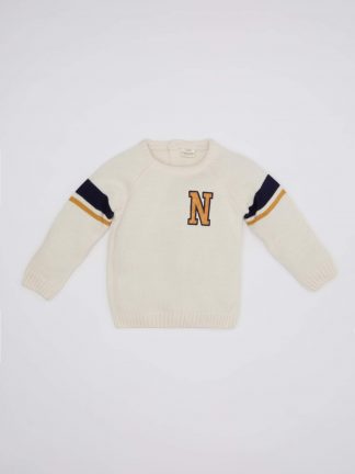 پلیور نوزاد پسر بژ دفکتو