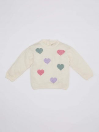 پلیور نوزاد دختر بژ دفکتو