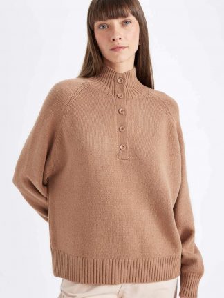 پلیور زنانه بژ دفکتو