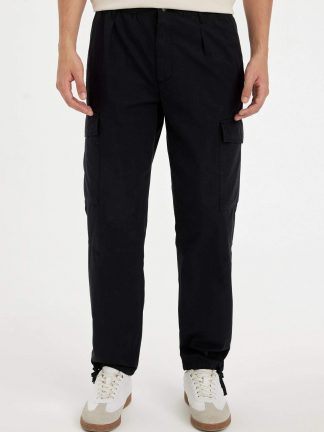 شلوار کارگو مردانه مشکی دفکتو