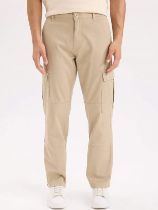 شلوار کارگو مردانه بژ دفکتو