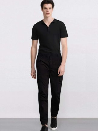 شلوار کارگو مردانه مشکی دفکتو