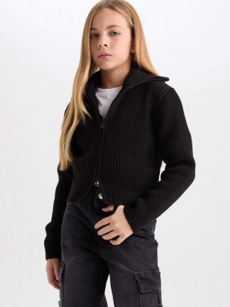 ژاکت دخترانه مشکی دفکتو