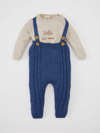 ست لباس نوزاد پسر آبی دفکتو