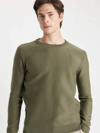 پلیور مردانه خاکی دفکتو