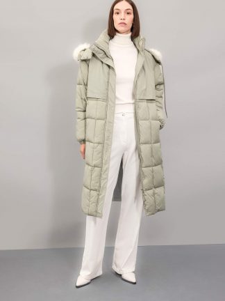 کاپشن زنانه نعنایی دفکتو