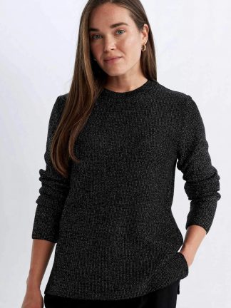 پلیور زنانه مشکی دفکتو