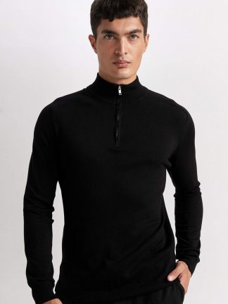 پلیور مردانه مشکی دفکتو