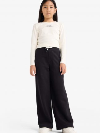 شلوار راحتی دخترانه مشکی دفکتو