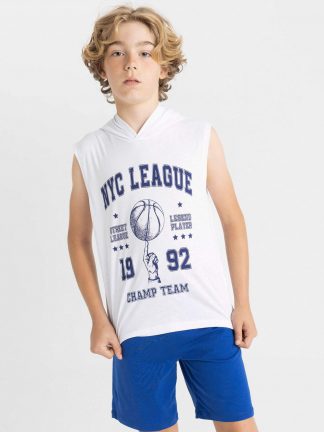 تاپ پسرانه سفید دفکتو