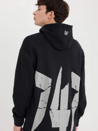 هودی مردانه مشکی دفکتو