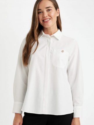 شومیز زنانه سفید دفکتو