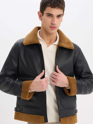 کاپشن مردانه مشکی دفکتو