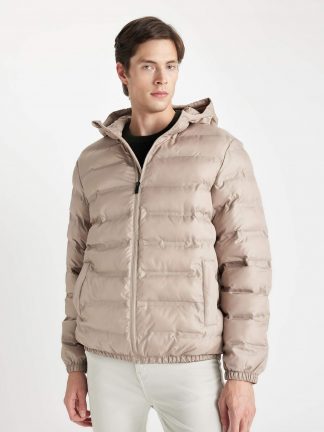 کاپشن مردانه بژ دفکتو