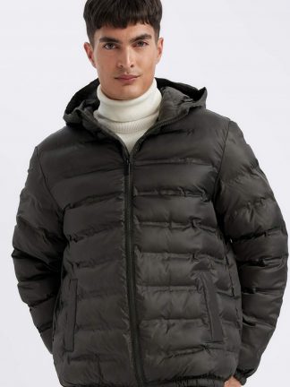 کاپشن مردانه خاکی دفکتو