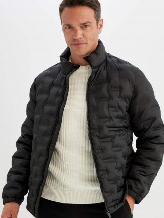 کاپشن مردانه مشکی دفکتو