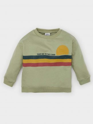 سویشرت نوزاد پسر خاکی روشن دفکتو