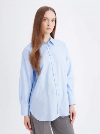 شومیز زنانه آبی روشن دفکتو