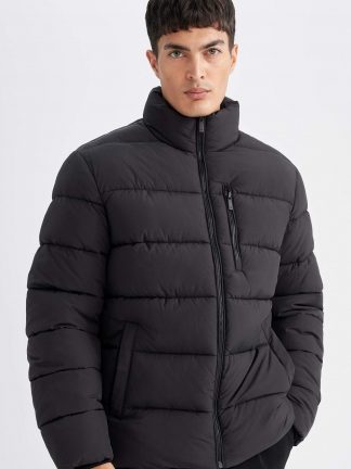 کاپشن مردانه مشکی دفکتو