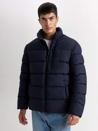 کاپشن مردانه سرمه ای دفکتو