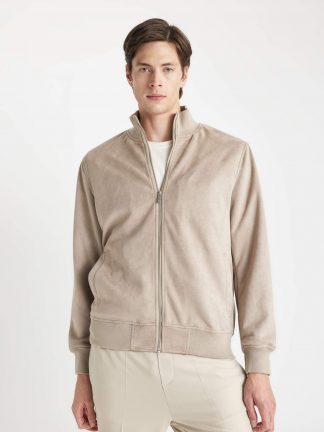 کاپشن مردانه طوسی روشن دفکتو