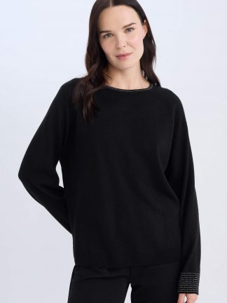 پلیور زنانه مشکی دفکتو