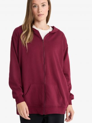 هودی زنانه زرشکی دفکتو