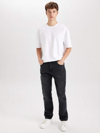 شلوار جین راسته مردانه مشکی دفکتو