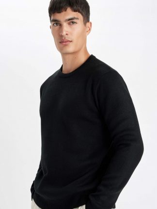 پلیور مردانه مشکی دفکتو