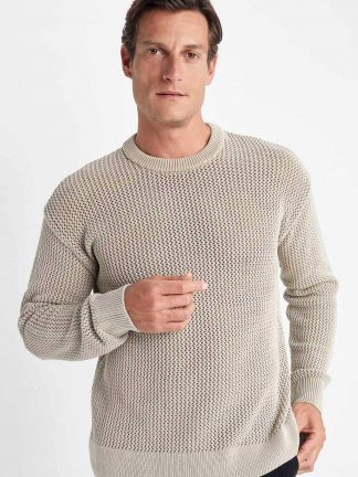 پلیور مردانه بژ دفکتو