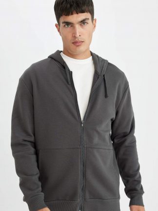 هودی مردانه خاکستری تیره دفکتو