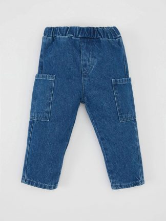 شلوار جین نوزاد پسر نعنایی (فرعی) (مادر:آبی) دفکتو