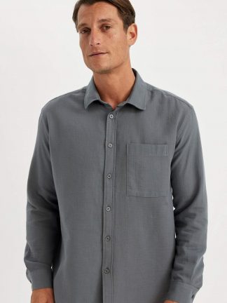 پیراهن آستین بلند مردانه دفکتو