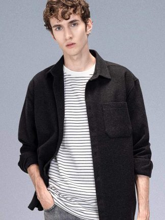 پیراهن مردانه خاکستری تیره دفکتو