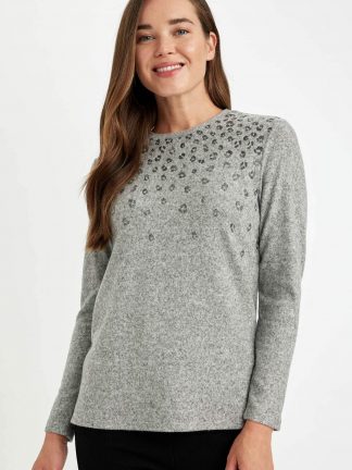 تیشرت آستین بلند زنانه دفکتو