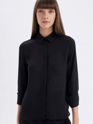 شومیز زنانه مشکی دفکتو