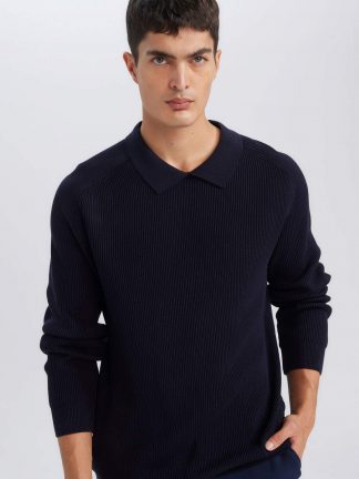 پلیور مردانه سرمه ای دفکتو